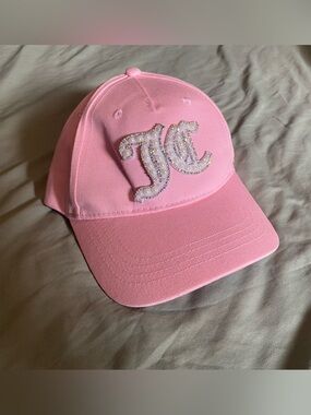Juicy Couture Pink Crystal Monogram Baseball hat